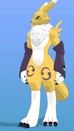 ambiguous_gender anime_style anthro armwear biped black_claws black_nose black_sclera blue_eyes breasts bridal_gauntlets claws clothing countershade_torso countershading digitigrade double_tomoe eyewear female fur glasses leg_markings long_ears markings modelling neck_tuft nude outline purple_clothing purple_markings rotating shadow showcase tail tomoe_(symbol) toony tuft wearing_glasses white_body white_fur white_hands yellow_body yellow_fur scuzz_missile bandai_namco digimon toei_animation canid canine digimon_(species) fox mammal renamon 3d_(artwork) 3d_animation animated digital_media_(artwork) hi_res no_sound preview shaded short_playtime video