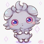 ambiguous_gender anthro blush chibi daww solo yawaoru nintendo pokemon espurr generation_6_pokemon pokemon_(species) 1:1 hi_res