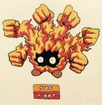 2017 4_fingers 6_arms alternate_color alternate_species ambiguous_gender biped black_body black_eyes elemental_creature english_text fakemon featureless_feet feet fingers fire fire_creature firefightdex fist front_view full-length_portrait generation_1_pokemon hatching_(art) hi_res marco_fanjul marker_(artwork) mixed_media multi_arm multi_limb nintendo not_furry pen_(artwork) pokemon pokemon_(species) portrait shaded shadow simple_background solo standing tangela text toony traditional_media_(artwork) waddling_head white_background