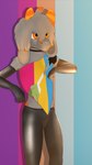 anthro armwear aromantic_pride_colors bottomwear choker clothed clothing elbow_gloves floppy_ears fur gloves grey_body grey_fur hair handwear horn jewelry latex latex_armwear latex_bottomwear latex_clothing latex_elbow_gloves latex_gloves latex_handwear latex_pants lgbt_pride male necklace orange_eyes orange_horn pansexual_pride_colors pants pride_color_clothing pride_color_topwear pride_colors rosboy_pride_colors single_strap_topwear solo topwear conditional_dnp gusta lgbt_pride_month gusta_(gusta) bovid caprine goat mammal 9:16 hi_res