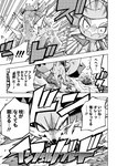 angry canid comic dialogue duo fangs female fennekin feral fight fire generation_6_pokemon generation_7_pokemon japanese_text lir_(icma) makotoo male mammal monochrome nintendo pmd:_icma pokemon pokemon_(species) pokemon_mystery_dungeon right_to_left scarf spike_chunsoft teeth text translated tsareena