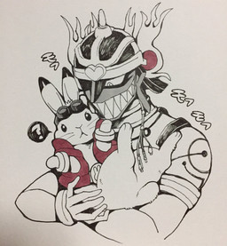 bottomless clothed clothing duo eyewear female feral fur goggles kemono topwear whiskers white_body white_fur ichthy0stega summer_wars king_kazma humanoid lagomorph leporid mammal rabbit 2017 hi_res traditional_media_(artwork)