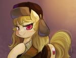 clothing cutie_mark female feral hat headgear headwear smile solo princess_hinghoi hasbro my_little_pony march_gustysnows_(mlp) earth_pony equid equine horse mammal pony 2015