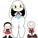 anthro female group male trio blackmoonx avian bird falcon falconid humanoid lagomorph leporid mammal rabbit 1:1 hi_res