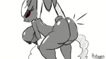 16:9 animated anthro anus ass_clapping bedroom_eyes bent_over big_butt blush blush_lines bouncing_breasts breasts butt female generation_4_pokemon genitals happy hi_res lopunny narrowed_eyes nintendo nipples no_sound nude pokemon pokemon_(species) protagon pussy seductive short_playtime solo tail twerking webm widescreen