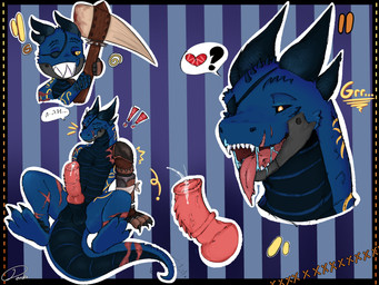 animal_genitalia animal_penis anthro big_penis black_sclera bodily_fluids drooling equine_genitalia equine_penis genitals heart_symbol horn hybrid_genitalia hybrid_penis knot knotted_equine_penis knotted_penis male orgasm penis ridged_penis saliva solo tongue tongue_out eevreno voss_varcain kobold scalie 2026 hi_res multiple_images