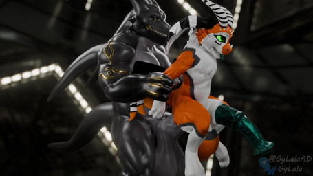 anal anal_penetration animal_genitalia animal_penis anthro balls big_penis black_body black_fur duo equine_genitalia equine_penis fur genitals male male/male orange_body orange_fur penetration penis sex size_difference tail white_body white_fur gylala gylala_(character) jackie_demon demon dutch_angel_dragon 16:9 3d_(artwork) 3d_animation animated blender_(artwork) digital_media_(artwork) hi_res high_framerate loop no_sound short_playtime webm widescreen