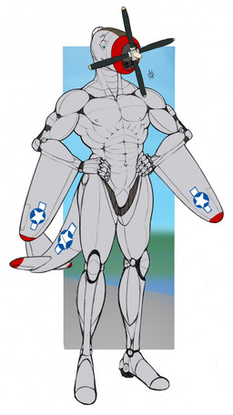 aircraft airplane anthro biped cockpit featureless_crotch grey_body machine male male_anthro metallic_body not_furry nude nude_anthro nude_male plantigrade pose propeller simple_background solo standing tail tasteful_nudity three-quarter_view vehicle wheel wheel_feet winged_arms wings ndragon3 fairchild_republic p-47_thunderbolt aeromorph living_aircraft living_machine living_vehicle robot digital_drawing_(artwork) digital_media_(artwork) flat_colors full-length_portrait hi_res portrait