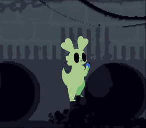 ambiguous_gender anthro duo embarrassed fart fart_cloud fart_fetish fart_hotbox anonymous_artist sound_warning rain_world videocult slugcat animated long_playtime sound video
