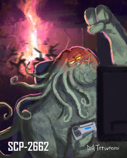 3_fingers 6_eyes ambiguous_gender angry annoyed anthro anthro_focus back_tentacles backlighting biped bloodshot_eyes blush bonfire chair controller cross-popping_vein cult cultist face_tentacles faceless_ambiguous faceless_character faceless_human fingers fire fist flatscreen furniture game_controller gaming green_body green_skin green_tentacles group head_turned holding_controller holding_game_controller holding_object inside light logo male male_anthro mantle_(mollusk) motion_blur multi_eye narrowed_eyes nude nude_anthro nude_male on_chair playing_video_game red_blush sitting sitting_on_chair solo_focus tentacles text white_text yellow_eyes tetsunomi scp_foundation scptober scp-2662 cephalopod human mammal marine mind_flayer mollusk 2025 4:5 artist_logo artist_name character_name colored detailed digital_media_(artwork) digital_painting_(artwork) english_description handwritten_text hi_res lighting painting_(artwork) shaded