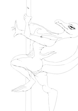 anthro anus big_breasts breasts butt dancing exercise female genitals looking_at_viewer nipples nude pole pole_dancing simple_background solo stripper_pole vulva workout scarlet_dragoon nintendo pokemon generation_7_pokemon pokemon_(species) reptile salazzle scalie 2021 absurd_res black_and_white digital_drawing_(artwork) digital_media_(artwork) hi_res monochrome signature