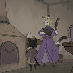 baking comfy cookie cooking cottagecore food slice_of_life sinfullapis bethesda_game_studios microsoft skyrim the_elder_scrolls ra'si_(sinfullapis) tuna_nirnroot felid khajiit mammal 1:1 hi_res warm_colors daughter_(lore) mother_(lore) mother_and_child_(lore) mother_and_daughter_(lore) parent_(lore) parent_and_child_(lore) parent_and_daughter_(lore)