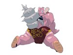 anthro anthrofied balls_outline bodily_fluids bulge butt clothing detailed_bulge eyewear footwear genital_outline looking_back male novelty_clothing overweight overweight_male pink_body sandals shoes solo speedo sunglasses sweat sweatdrop swimwear debudraws nintendo pokemon slowbro_(debudraws) generation_1_pokemon pokemon_(species) slowbro 2021 hi_res