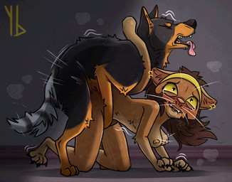 all_fours anthro anthro_on_feral anthro_penetrated bestiality bodily_fluids bouncing_breasts breasts breath carpet doggystyle dominant dominant_feral dominant_male drooling duo ear_piercing ear_ring eyes_closed female female_on_feral female_penetrated feral feral_penetrating feral_penetrating_anthro from_behind_position genital_fluids heart_eyes heart_symbol hip_grab in_heat inside knotting looking_pleasured male male/female male_on_anthro male_penetrating male_penetrating_female mating_grip musk nervous nervous_smile nipples obscured_penetration open_mouth orgasm orgasm_face panting penetration piercing raised_tail ring_piercing rounded_back saliva sex shaking side_view smile submissive submissive_anthro submissive_female sweat tail tears tears_of_pleasure thrusting tongue tongue_out trembling trembling_for_pleasure vaginal_fluids yaldabroth raegan_(yaldabroth) australian_cattle_dog canid canine canis cattledog domestic_dog felid feline herding_dog mammal pastoral_dog hi_res