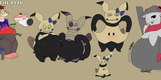 anthro balls belly big_belly big_penis blush bodily_fluids digestion digestion_implied digestion_noises dripping female force_feeding forced genital_fluids genitals group huge_penis hyper hyper_genitalia hyper_penis leaking_precum male organs penis precum precum_drip presenting smothering stomach vore lizarddude812 nintendo pokemon american_opossum breloom generation_3_pokemon generation_7_pokemon mammal marsupial mimikyu pokemon_(species) absurd_res hi_res