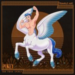 abs blue_eyes blue_hair facial_hair goatee hair hooves magic male muscular muscular_male navel pecs pholus_reborn smile solo sparkles teats wings frankly-art european_mythology greek_mythology mythology pokey_(pholus_reborn) equid equid_taur equine horse humanoid humanoid_taur mammal mammal_taur mythological_creature mythological_equine pegasus pegasus_taur taur 1:1 hi_res