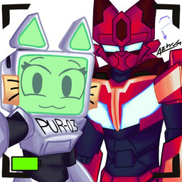 :3 anthro armor battery_life black_body blue_eyes camera_hud camera_view duo faceplate fake_whiskers female for_a_head glowing glowing_eyes green_face green_inner_ear looking_at_viewer machine male mouthplate name_tag noseless post-it_note red_armor red_body screen screen_face segmented_body selfie simple_background text white_armor white_background white_body astrum_zero hasbro takara_tomy transformers astrum_zero_(oc) fan_character pur_03 alien alien_humanoid cybertronian domestic_cat felid feline felis humanoid mammal object_head robot robot_anthro robot_humanoid screen_head 1:1 2025 artist_name half-length_portrait portrait shaded