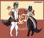 anthro duo female male medic nurse mrferret mythology team_fortress_2 valve medic_(team_fortress_2) bear canid canine canis domestic_dog dragon fox husky hybrid mammal mythological_creature mythological_scalie nordic_sled_dog scalie spitz hi_res