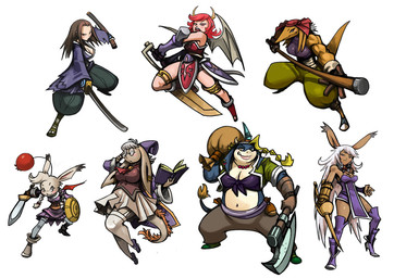 antennae_(anatomy) anthro axe big_breasts book bottomwear breasts clothing female fencer_(final_fantasy) horn master_monk_(final_fantasy) melee_weapon membrane_(anatomy) membranous_wings overweight paravir_(final_fantasy) polearm pom_antennae ravager_(final_fantasy) simple_background skirt slightly_chubby solo sword tail weapon white_background wings bittenhard final_fantasy final_fantasy_tactics final_fantasy_tactics_advance_2 square_enix mage_(final_fantasy) moogle_knight_(final_fantasy) scholar_(final_fantasy) viking_(final_fantasy) animal_humanoid bangaa gria_(final_fantasy) human humanoid lagomorph lagomorph_humanoid mammal mammal_humanoid moogle nu_mou seeq viera multiple_images