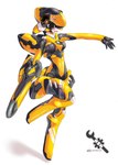 anthro arm_cannon breasts featureless_feet feet female machine non-mammal_breasts on_one_leg queen royalty solo standing totem.v tysontan android arthropod bee hymenopteran insect robot source_request unavailable_at_source