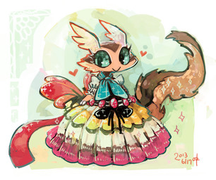 abstract_background anthro biped black_ribbon blue_ribbon brown_body brown_fur brown_markings claws clothing dress ear_tuft eyelashes female finger_claws frilly frilly_clothing frilly_dress fur green_eyes head_markings heart_symbol long_tail markings multicolored_clothing multicolored_dress red_ribbon ribbons smile solo sparkles sparkling_eyes standing tail tan_body tan_fur tuft ouroporos nintendo pokemon numa_(ouroporos) generation_3_pokemon linoone pokemon_(species) 2013 dated male_(lore)