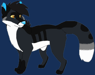 ambiguous_gender black_body black_fur black_mane blue_inner_ear blue_nose brown_eyes digitigrade ear_piercing ear_ring feral fur grey_body grey_fur mane paws piercing ring_piercing simple_background snout solo standing tail transparent_background white_body white_fur yellow_sclera sebdoggo canid canine fox mammal red_fox silver_fox true_fox 2017 aliasing alpha_channel digital_drawing_(artwork) digital_media_(artwork) flat_colors full-length_portrait microsoft_paint_(artwork) portrait