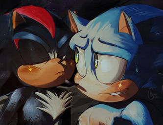 Rating: s
ID: 5653889
Date: 2025-06-19 16:42:43 -0400
Status: active
Score: 12
anthro blush bodily_fluids bust_portrait chest_tuft duo eulipotyphlan eyes_closed fur gr_cup hedgehog hi_res kissing looking_at_another male male/male mammal multicolored_body multicolored_fur portrait sega shadow_the_hedgehog signature simple_background sonic_the_hedgehog sonic_the_hedgehog_(series) sweat sweatdrop tuft uncomfortable post #5653889