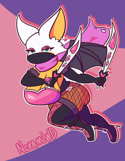 anthro assassin big_breasts big_butt boots breasts butt clothing dual_wielding female footwear high_heeled_boots high_heels holding_object holding_weapon huge_breasts huge_butt legwear melee_weapon membrane_(anatomy) membranous_wings scarf shoes shortstack simple_background solo sword thick_thighs thigh_boots thigh_highs weapon wide_hips wings nokamiwd sega sonic_the_hedgehog_(series) rouge_the_bat bat mammal absurd_res hi_res