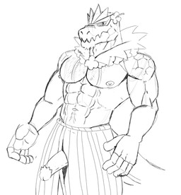 abs anthro biceps bodily_fluids body_hair bottomwear chest_hair clothing erect_nipples erection erection_through_clothing erection_under_clothing erection_under_skirt flower_on_head genitals grass_skirt lei male mature_male muscular muscular_male nipples pecs penis skirt solo sweat sweatdrop tail triceps hunter-husky nintendo pokemon anton_o'moore fossil_pokemon generation_6_pokemon pokemon_(species) tyrantrum hi_res monochrome portrait sketch three-quarter_portrait