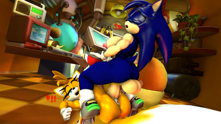 anthro balls big_balls big_breasts big_penis blue_body blue_eyes blue_fur breasts clothing crossgender duo female fur genitals gloves green_eyes hair handwear intersex intersex/female nipples nude penetration penis sex boiboi9999 passbass sega sonic_the_hedgehog_(series) miles_prower sonic_the_hedgehog canid canine eulipotyphlan fox hedgehog mammal 16:9 3d_(artwork) 4k absurd_res digital_media_(artwork) hi_res source_filmmaker_(artwork) widescreen