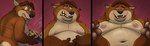 anthro belly big_belly food male moobs navel nipples obese obese_male overweight overweight_male pastry pawpads pie solo surprise ethancostas disney zootopia gideon_grey canid canine fox mammal red_fox true_fox 2023 absurd_res hi_res