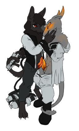 animal_genitalia anthro barefoot blush blushing_profusely boots bottomwear bottomwear_down claws clothed clothed_anthro clothed_male clothed_sex clothing duo ear_blush erection exterminator eye_contact feet finger_claws flustered footwear frottage genital_slit genitals horizontal_pupils intraspecies looking_at_another male male/male open_clothing open_shirt open_topwear orange_penis pants pants_down partially_clothed penile penis penises_touching pupils sex shirt shoes slit_penis slit_pupils standing tapering_penis toe_claws topwear neither83 the_nature_of_predators alien vampire venlil_(the_nature_of_predators) absurd_res hi_res