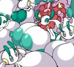 2017 areola big_areola big_breasts big_nipples breasts butt elemental_creature erect_nipples eyelashes female floette flora_fauna florges flower generation_6_pokemon green_nipples group huge_areola huge_breasts huge_nipples humanoid hyper hyper_areola hyper_breasts hyper_nipples nintendo nipples non-mammal_breasts not_furry nude open_mouth petronoise plant pokemon pokemon_(species) pokemorph puffy_areola puffy_nipples red_flower_florges white_body white_skin wide_hips