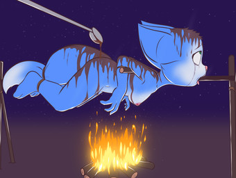 3_toes 4_fingers abuse adolescent all_the_way_through ankles_tied anthro arms_tied athletic athletic_anthro athletic_female bad_end barefoot bent_legs big_tail blood blue_body blue_fur blue_hair blue_tail bodily_fluids body_on_stake bonfire bound breasts campfire canine_teeth celestial_star character_prepared_as_food child_abuse child_murder cosmic_background countershade_breasts countershade_face countershade_torso countershading cruelty crying crying_while_penetrated curvy_figure cute_fangs death death_focus deep_penetration defeated defeated_heroine dipstick_tail dying embers eye_bags eye_roll facial_tuft fangs fatal_wound feet female female_death female_penetrated female_raped fingers fire fluffy fluffy_tail food_dressed forced forced_vaginal fur furrowed_eyebrows gore gradient_fur green_eyes hair hanging_breasts head_tuft helpless heroine imminent_death imminent_vore impalement killing kitchen_utensils ladle log long_tail markings melee_weapon morbid multicolored_body multicolored_fur natural_breasts night nipples nosebleed nude object_in_pussy object_penetration offscreen_character open_mouth pain pained_expression pear-shaped_figure penetration perforating_wound pink_nipples pink_nose pointy_ears polearm pouring prick_ears rape roast roasting roasting_spit ryona sad sauce sex side_view simple_background skindentation small_breasts small_iris solo sorrow spear spitted spread_fingers star starry_background steam suffering suspended_via_penetration tail tail_markings tail_tied tan_background tears tears_of_pain teeth thick_calves thick_thighs threaded_by_object toes tongue tongue_out tools tuft two_tone_body two_tone_fur vaginal vaginal_impalement vaginal_penetration vaginal_threading weapon white_body white_fur white_tail wide_hips wood wounded young young_anthro young_female young_penetrated e254e dinosaur_planet nintendo rareware star_fox krystal_(dinosaur_planet) krystal_(star_fox) canid canine fox mammal 2021 absurd_res digital_drawing_(artwork) digital_media_(artwork) full-length_portrait hi_res portrait young_(lore)