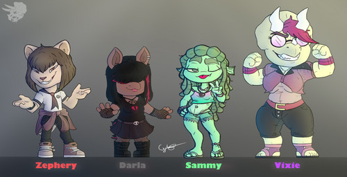 alternative_fashion anthro big_female chibi feet female goth group hair hippie male pose sammy_gardiner short_hair smile threehorns darla_maguiir vixie_vyper zephery_fleury aquatic ceratopsian ceratopsid characiform chasmosaurine dinosaur domestic_ferret equid equine fish horse mammal marginocephalian mustelid musteline ornithischian piranha_(fish) pony prehistoric_species reptile scalie serrasalmid triceratops true_musteline weasel hi_res