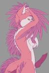 anatomically_correct anatomically_correct_genitalia anatomically_correct_penis animal_genitalia animal_penis anthro breasts canine_genitalia canine_penis erection feathers fur genitals gynomorph intersex knot non-mammal_breasts nude penis pink_body pink_fur simple_background solo tail yellow_eyes schitzofox abbi_rhodes canid canine canis dinosaur domestic_dog dromaeosaurid feathered_dinosaur feathered_scalie husky hybrid mammal nordic_sled_dog prehistoric_species reptile scalie spitz theropod velociraptor 2013 2:3 hi_res