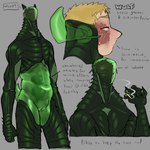 andromorph armor blonde_hair genitals hair headgear helmet intersex pussy scar solo tail translucent translucent_body thecore34 wulf_(core34) humanoid tailed_humanoid 1:1 absurd_res hi_res