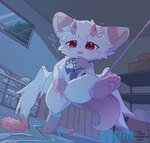 anthro bound detailed_background female fur genitals inside kemono legs_tied night pussy raised_leg solo a_bad_blood mythology dragon furred_dragon furred_scalie mythological_creature mythological_scalie scalie hi_res