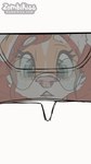 bottomwear bouncing clothed clothing denim denim_bottomwear denim_clothing eyewear female fur glasses hair happy heavy_breaths ice ice_machine jeans pants red_body red_fur red_hair solo text zombikiss coraline_loret canid canine canis domestic_dog husky mammal nordic_sled_dog spitz animated
