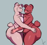 anthro belly big_butt breasts butt duo female female/female simple_background thick_thighs samirachuni happy_tree_friends mob_entertainment poppy_playtime smiling_critters bobby_bearhug giggles_(htf) bear mammal digital_media_(artwork) hi_res