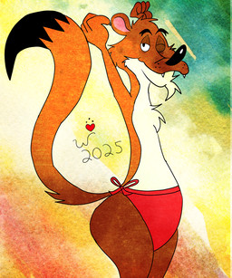 anthro bedroom_eyes belly big_belly big_butt bikini bikini_bottom bikini_bottom_only bikini_strap bikini_thong biped black_eyebrows black_eyes black_nose black_tail_tip butt cheek_tuft chest_tuft chin_tuft claws clothed clothing curling_tail dipstick_tail eye_bags eyebrows facial_tuft fangs finger_claws floating_eyebrows fur glance head_tuft heart_symbol humanoid_hands looking_at_viewer male markings mature_male multicolored_body multicolored_fur narrowed_eyes one_eye_closed orange_body orange_fur pose raised_arms raised_tail red_bikini_bottom seductive skimpy slightly_chubby slightly_chubby_anthro slightly_chubby_male smile smiling_at_viewer smug smug_expression smug_eyes smug_face smug_grin solo swimwear tail tail_markings teeth toony topless topless_anthro topless_male tuft two-piece_swimsuit two_tone_body two_tone_fur whisker_spots white_belly white_body white_finger_claws white_fur white_sclera wide_hips wheeler-bertrand wheeler_bertrand mammal mustelid musteline true_musteline weasel 2025 5:6 colored dated digital_drawing_(artwork) digital_media_(artwork) hi_res pinup shaded signature