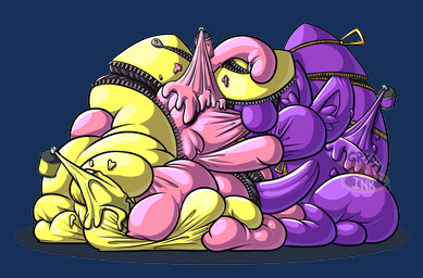 ambiguous_gender bulge bulge_grab group inflatable latex null null_bulge paint spray_can spray_paint squish stretching stretchy trio unzipped zipper zipper_pull_tab naughtygryph asian_mythology chinese_mythology east_asian_mythology mythology aika_(kitsune) inabunstar_(character) yomo_kokura animate_inanimate canid canine fox jiangshi lagomorph leporid living_clothing living_costume living_fursuit living_inflatable mammal rabbit undead alpha_channel