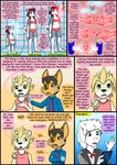 2021 anthro biped clothing collaboration comic detailed_background dialogue diaper english_text female fur group hair hi_res kammypup kammypup_(artist) male runt_(artist) speech_bubble standing text young