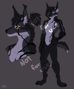anthro biped black_body black_fur black_hair black_sclera cheek_tuft facial_tuft fangs fur grey_body grey_fur hair male male_anthro simple_background solo standing tail teeth tuft white_body white_fur yellow_eyes shyryp deyan_(shyryp) canid canine canis mammal wolf absurd_res digital_media_(artwork) hi_res model_sheet