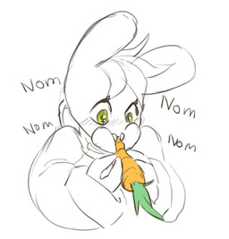2_fingers antennae_(anatomy) anthro blush blush_lines carrot clothing eager eating_carrot eyelashes female fingers food green_eyes head_tuft holding_carrot holding_food holding_object holding_vegetable mandibles nom oversized_clothing oversized_sweater oversized_topwear plant simple_background solo sweater topwear tuft vegetable proxicute arachnid arthropod harvestman 2019 hi_res sketch