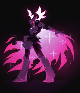 anthro armor black_background cape clothing female headgear helmet simple_background solo eatingmarkerz deltarune undertale_(series) dess_holiday deer mammal new_world_deer reindeer 2024 hi_res