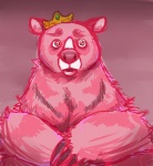 claws crown female feral fur green_eyes headgear looking_at_viewer open_mouth pink_body pink_fur queen royalty solo tentadanglies brave_(disney) disney pixar queen_elinor bear mammal hi_res warm_colors