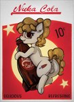 advertisement butt female feral genitals nuka-cola pussy solo marsminer fallout fallout_equestria hasbro microsoft my_little_pony equid equine horse mammal pony hi_res