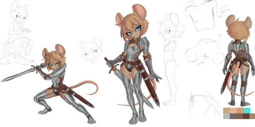 adolescent anthro armor breasts brown_body brown_fur butt clothed clothing feet female fingers fur furniture genitals hair holding_melee_weapon holding_object holding_sword holding_weapon knight knight_armor looking_at_viewer medieval medieval_armor melee_weapon nipples rear_view simple_background sitting small_breasts smile solo spreading standing stool sword tail text toes vulva warrior weapon young young_anthro young_female blazeymix mammal murid murine rat rodent 2:1 absurd_res digital_media_(artwork) english_text hi_res model_sheet sketch