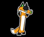 anthro fur green_eyes male orange_body orange_fur rainbow_stripes solo stripes white_body white_fur neorberus toothless_dancing duky_(nickyydukyte) canid canine fox humanoid mammal alpha_channel meme